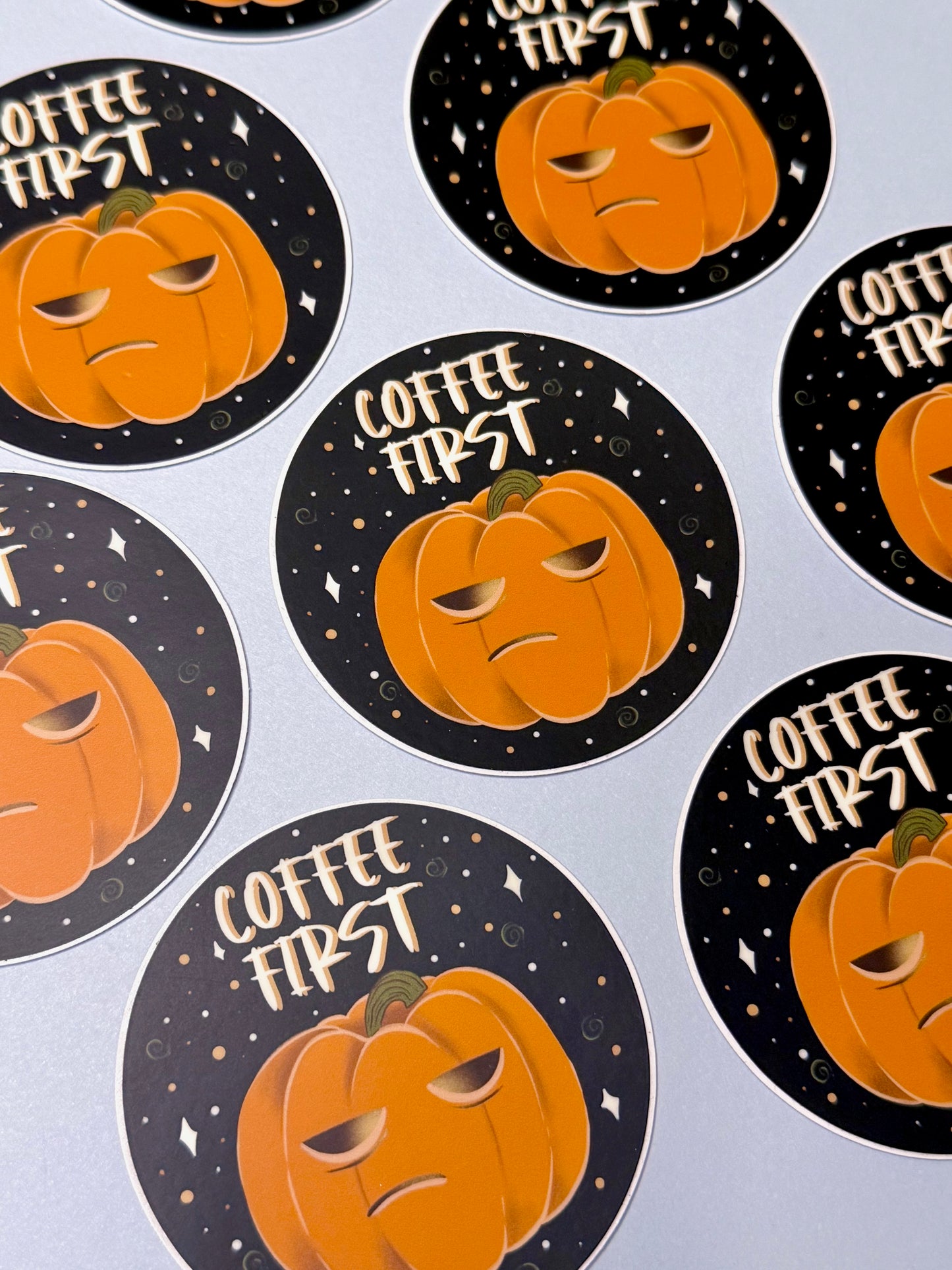 Coffee First Vinyl Sticker