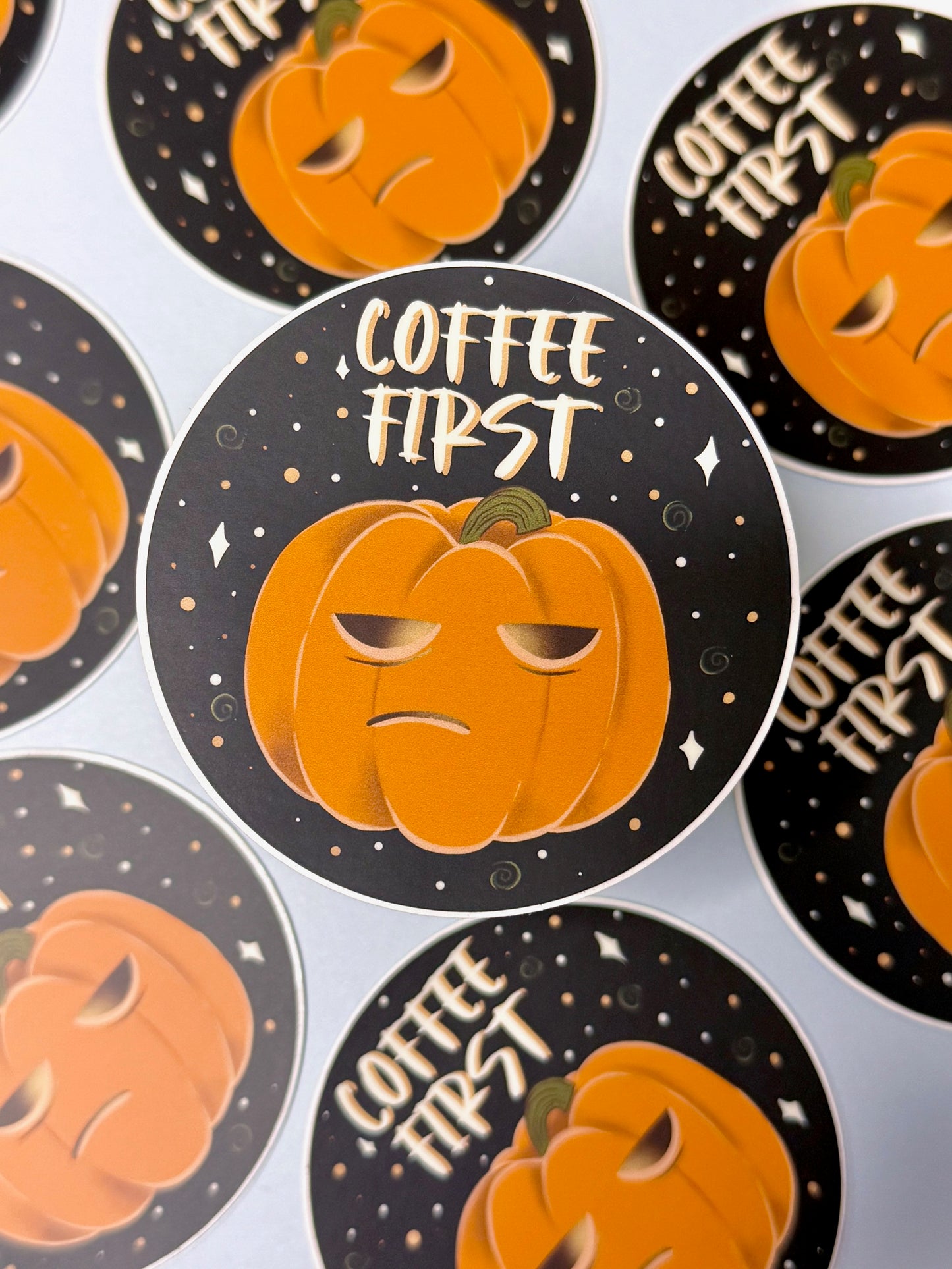 Coffee First Vinyl Sticker