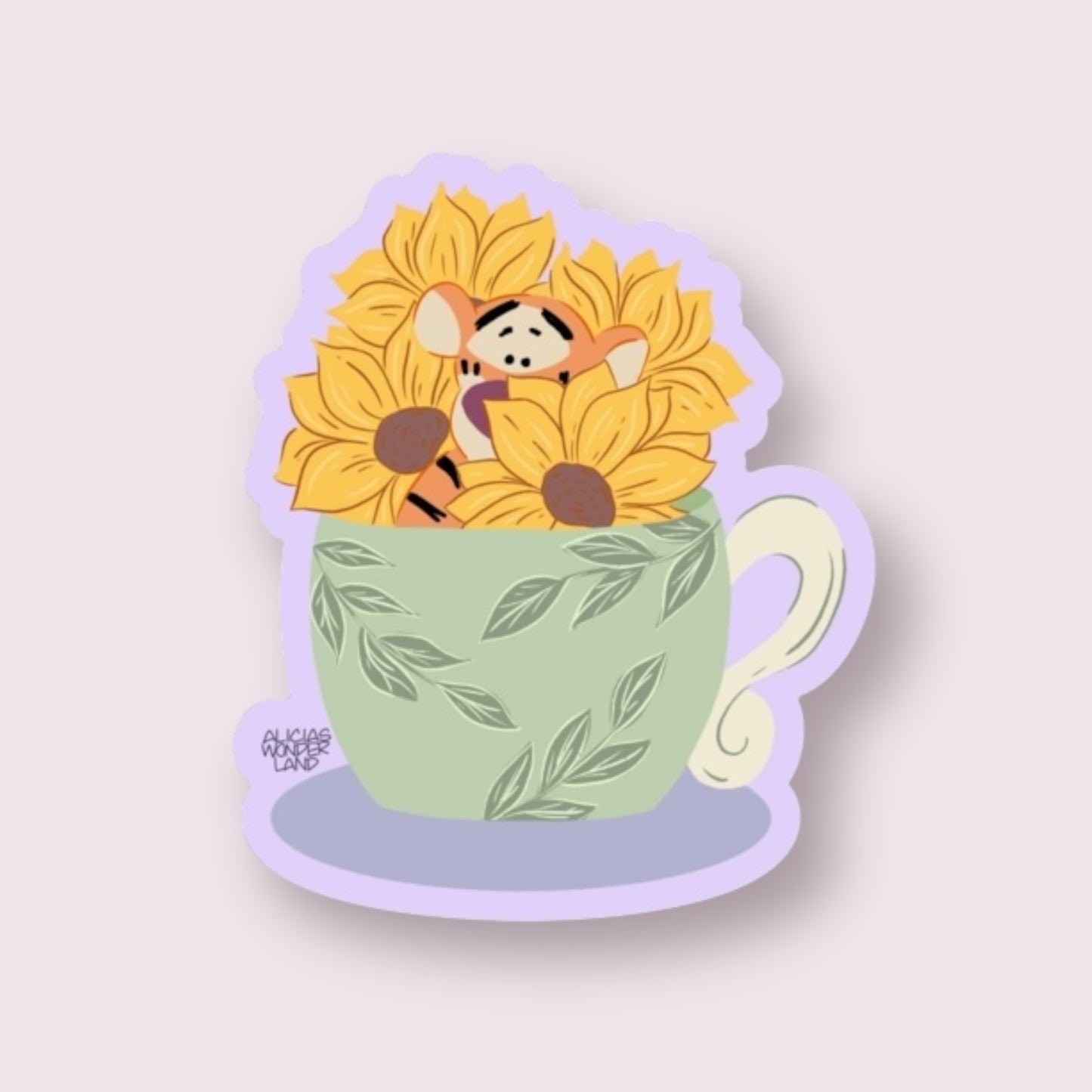 Bouncy Tiger Vinyl Sticker