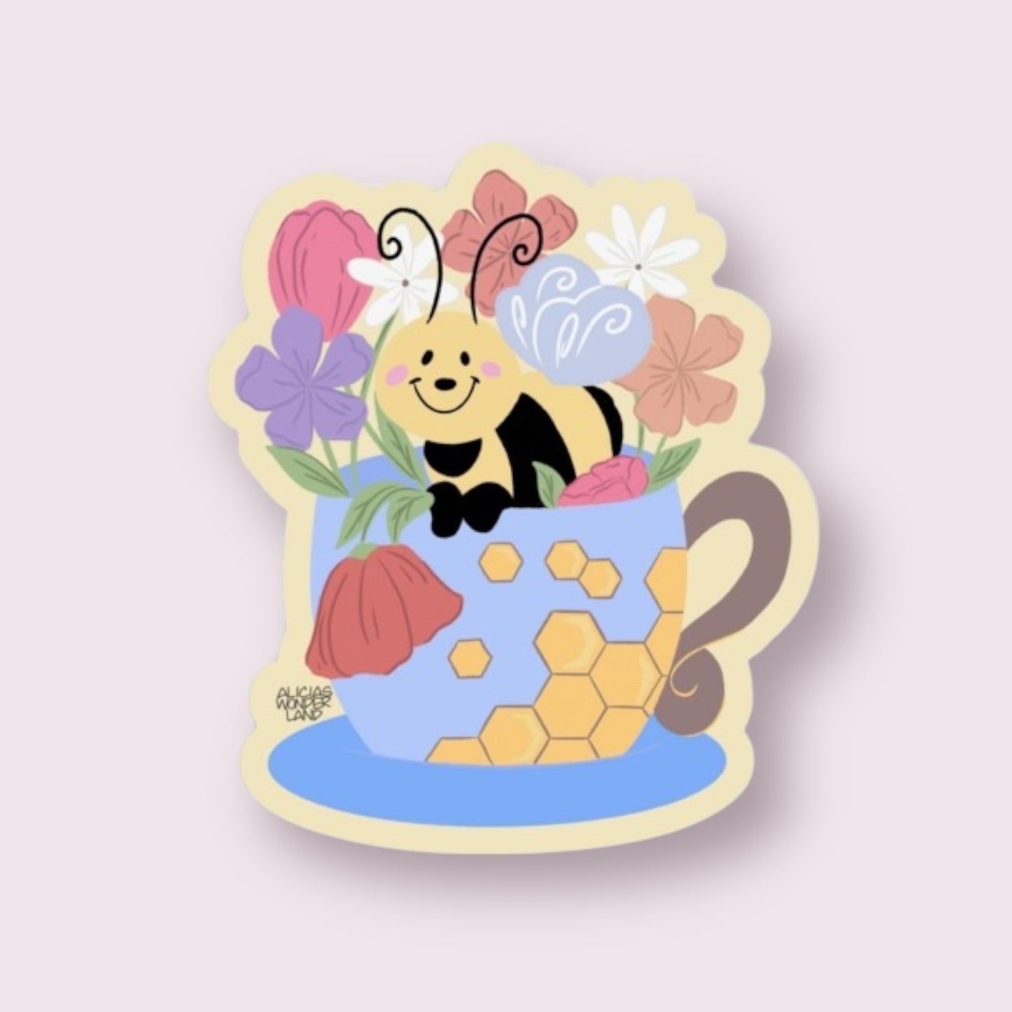 Bee Happy Vinyl Sticker