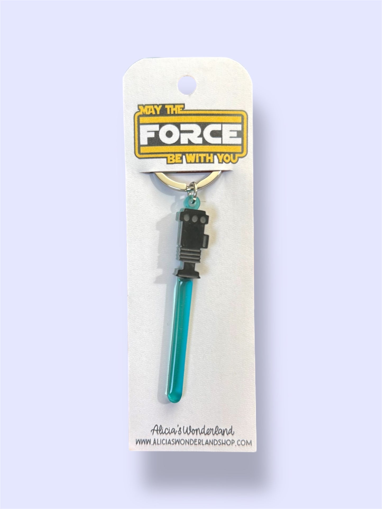 Teal Lightsaber Keychain