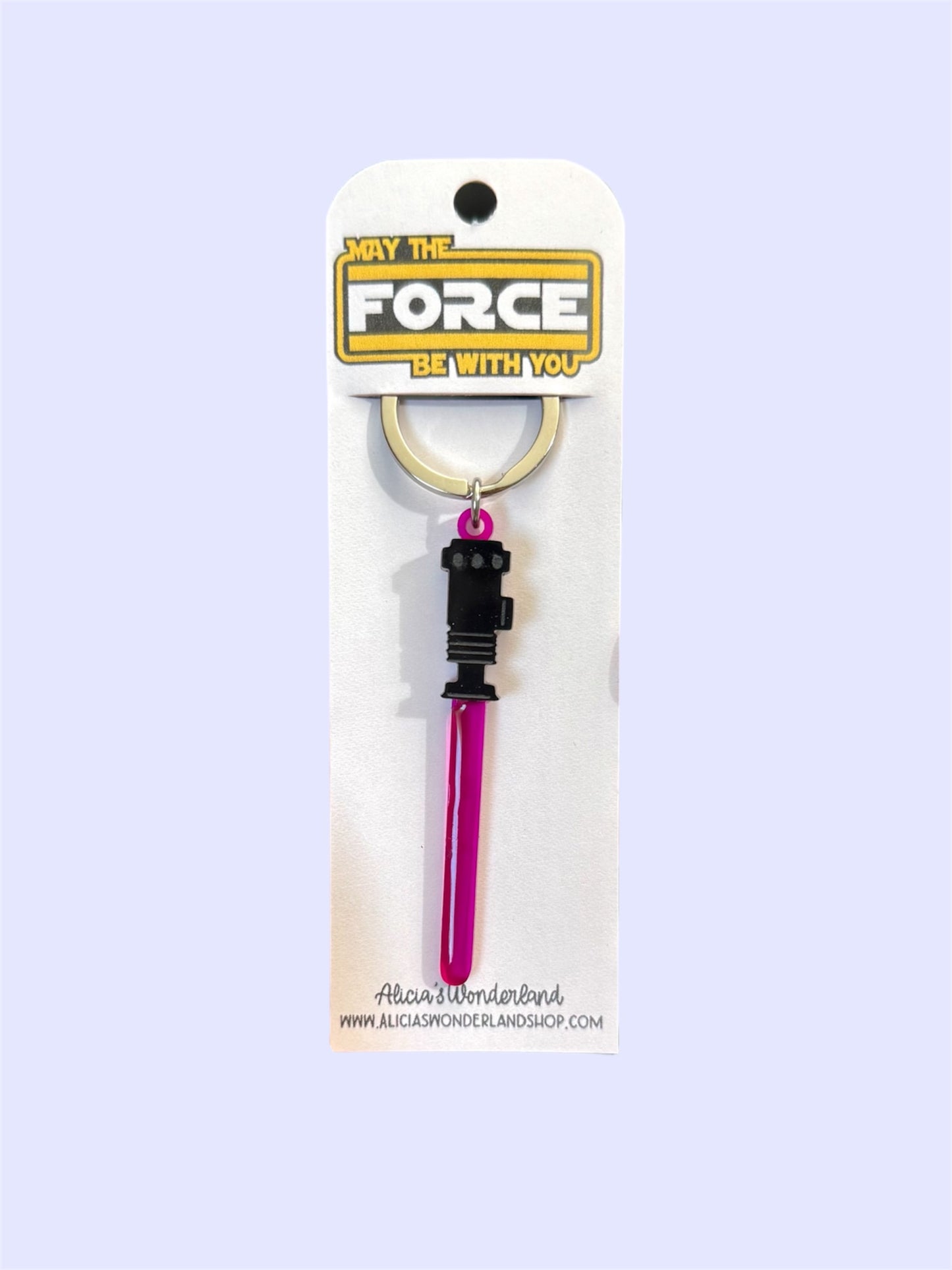 Magenta Lightsaber Keychain