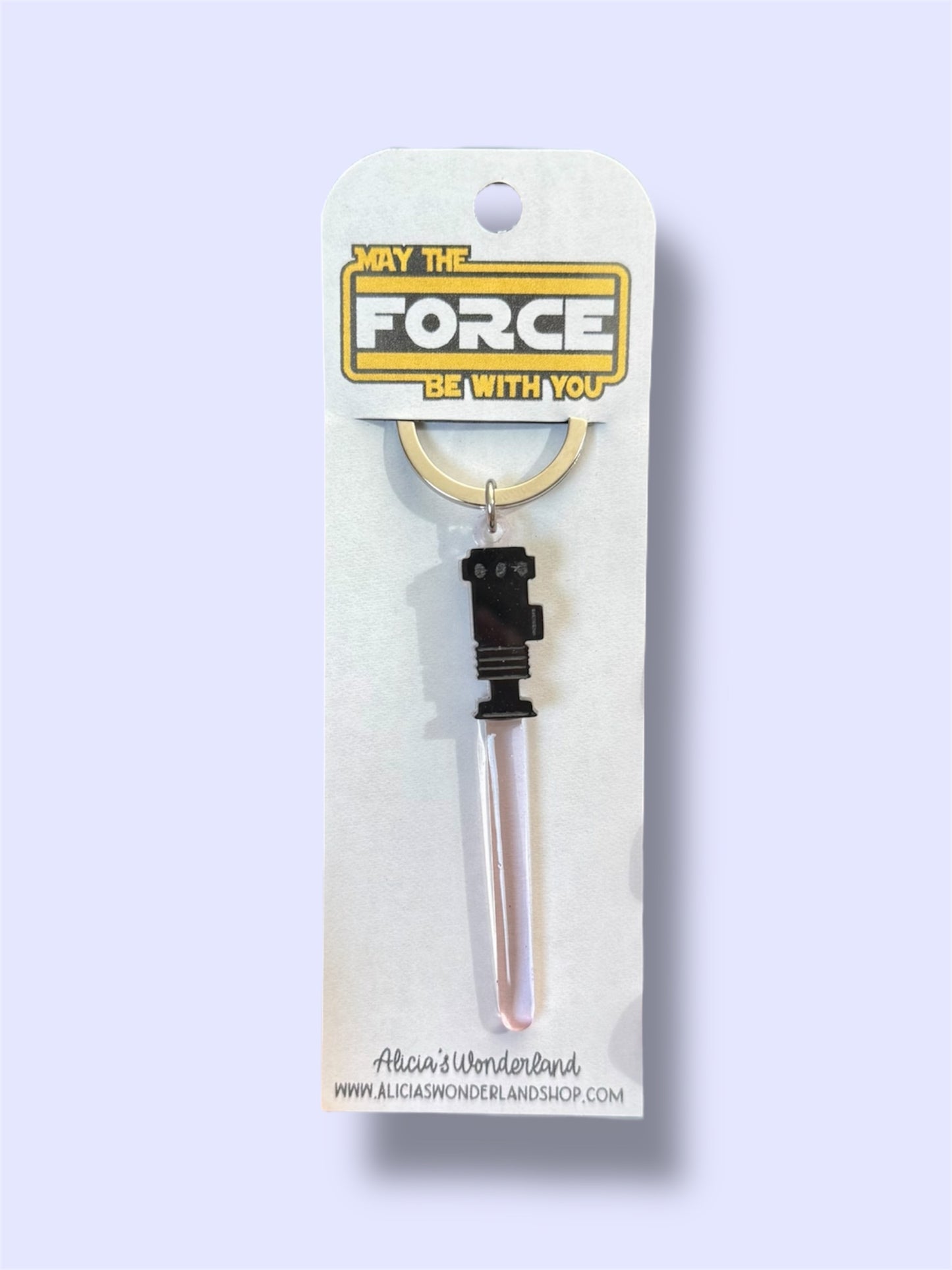 Pink Lightsaber Keychain