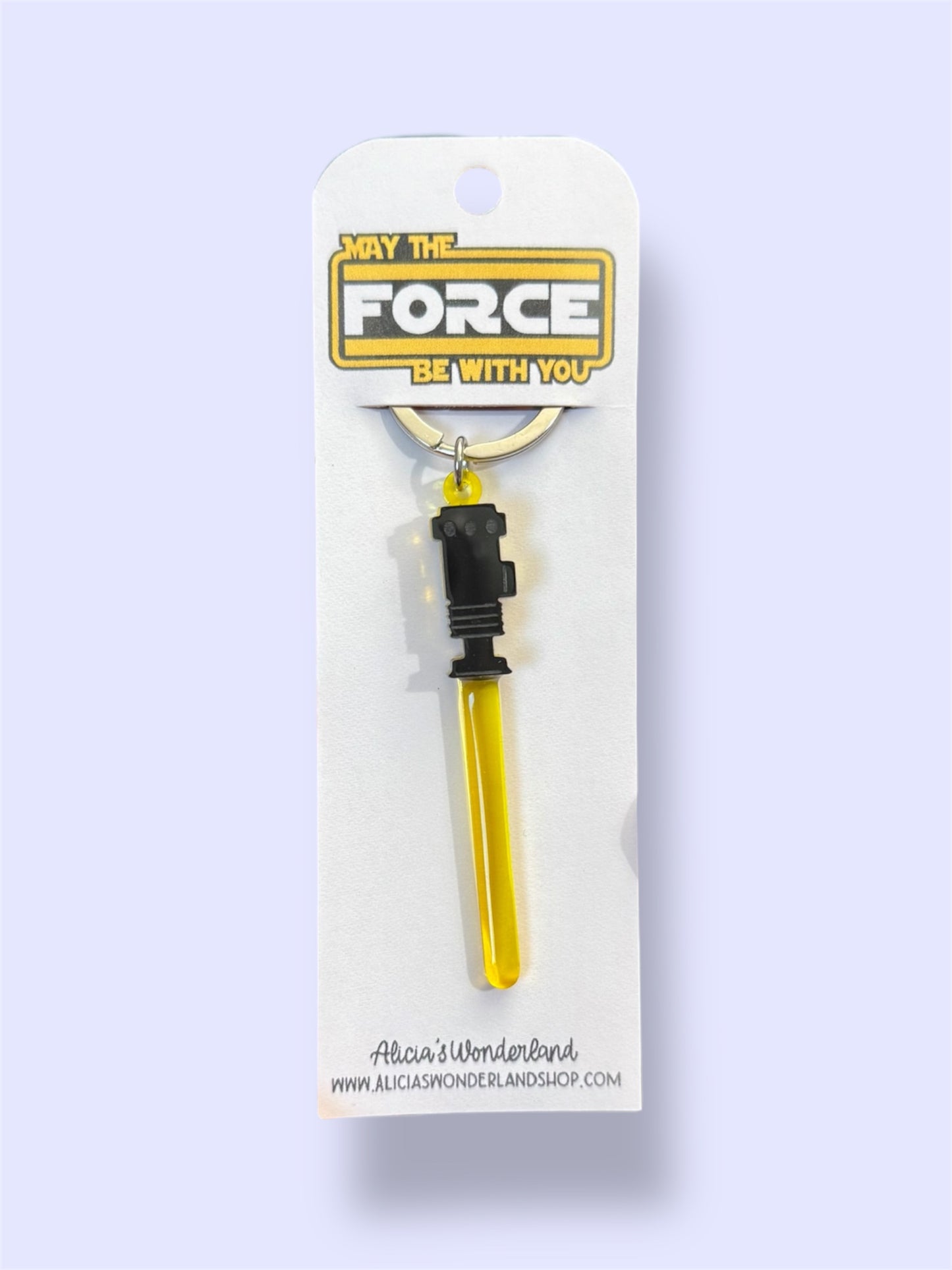 Yellow Lightsaber Keychain