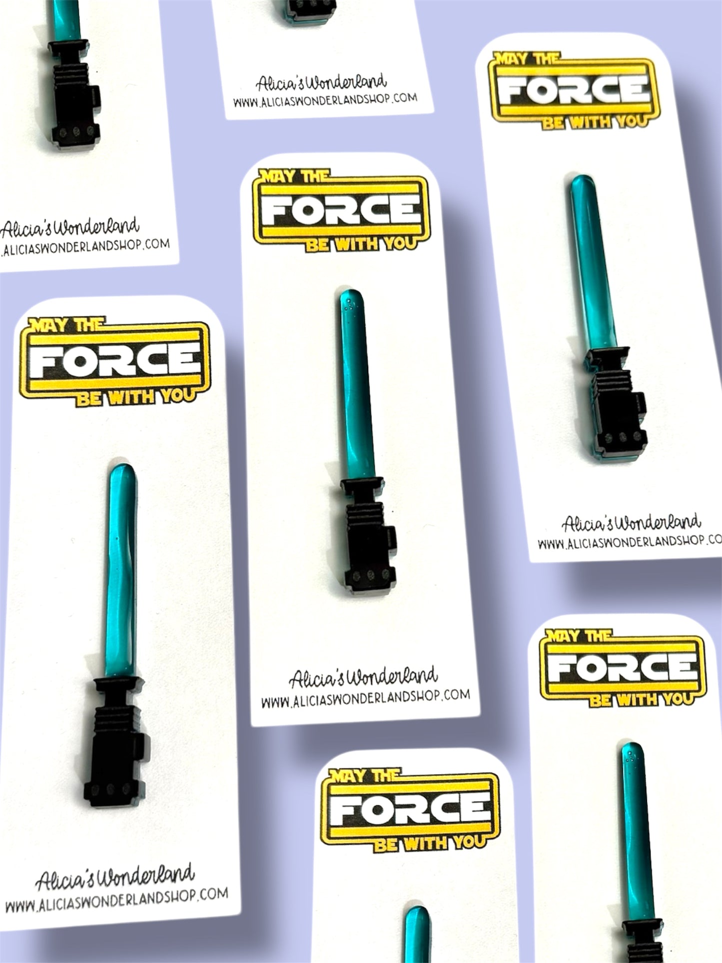 Teal Lightsaber Pin