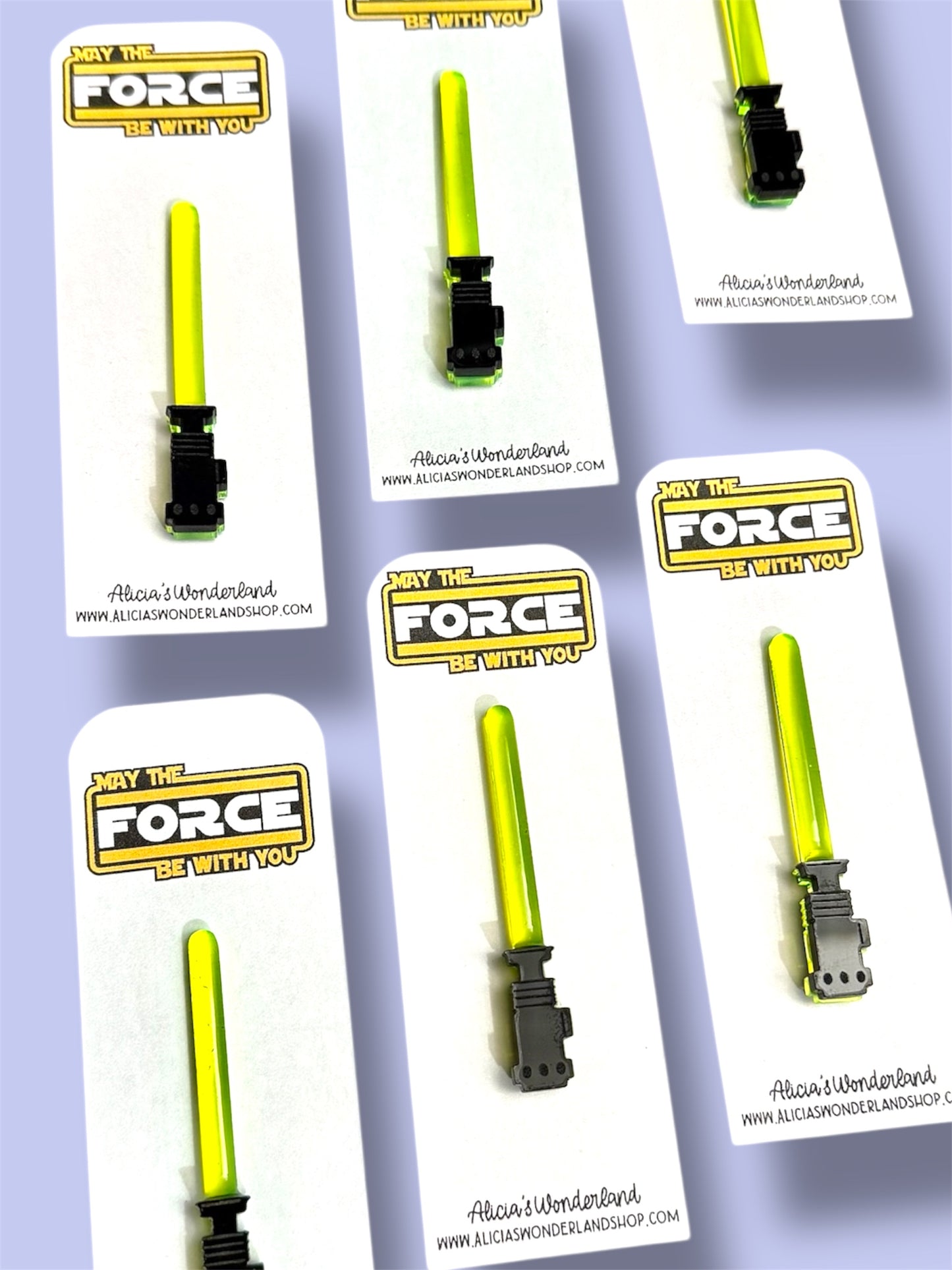 Neon Yellow Lightsaber Pin