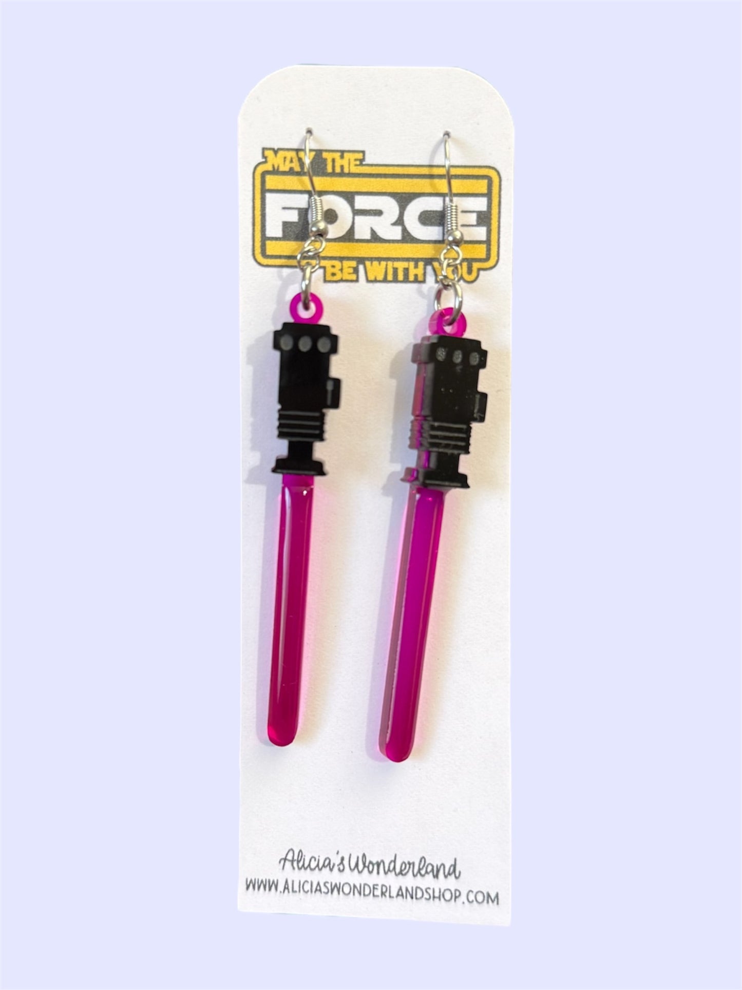 Magenta Lightsaber Earrings