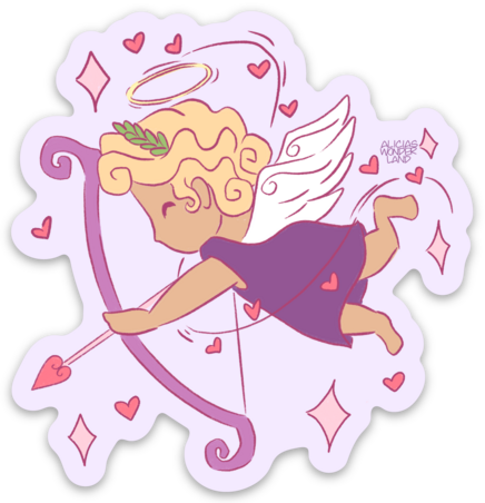 Aiming for You Cupid Vinyl Sticker