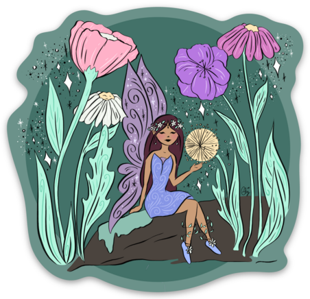 Enchanted Garden Fairy Vinyl Sticker