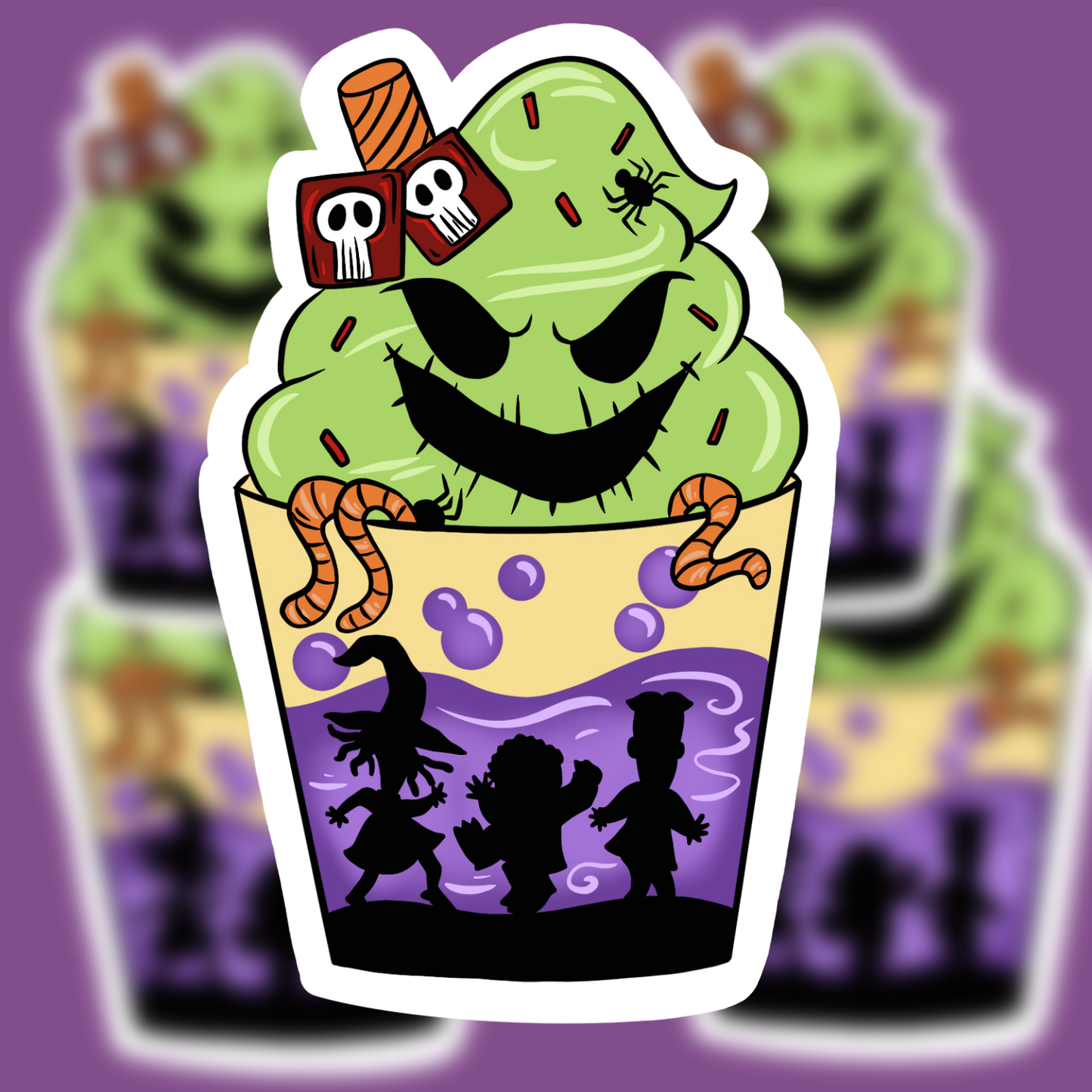 Oggie Spooky Mug Vinyl Sticker