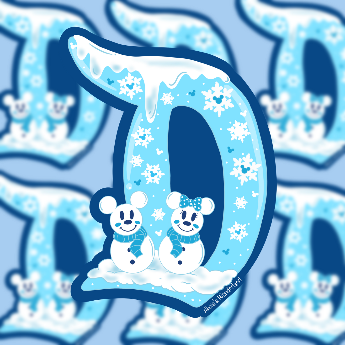Snow Mouse Vinyl Sticker