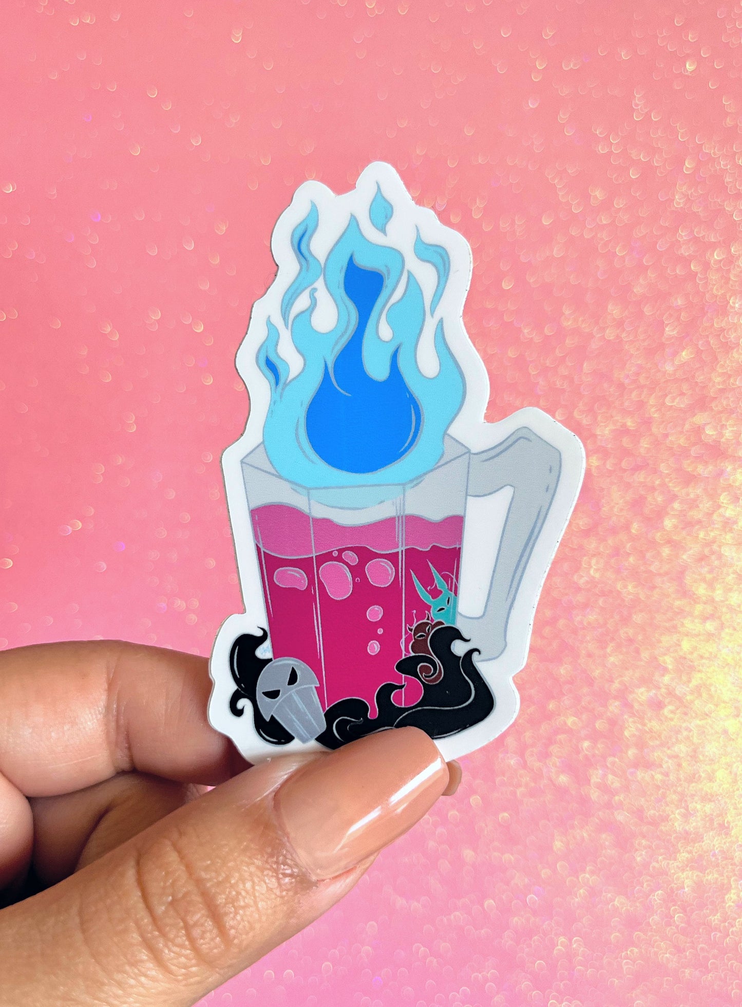 Underworld Villain Spooky Mug Sticker