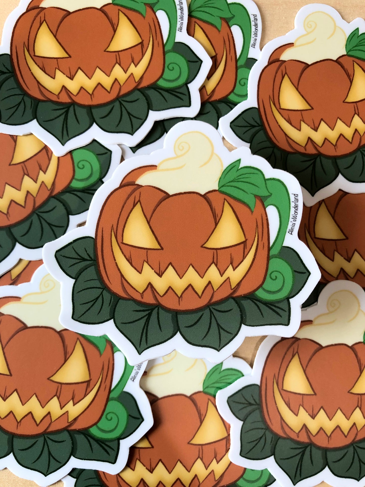 Pumpkin Mug Vinyl Sticker