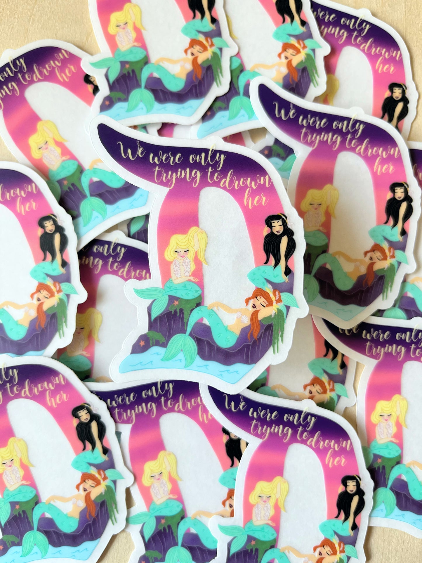 Mermaid Lagoon Clear Sticker