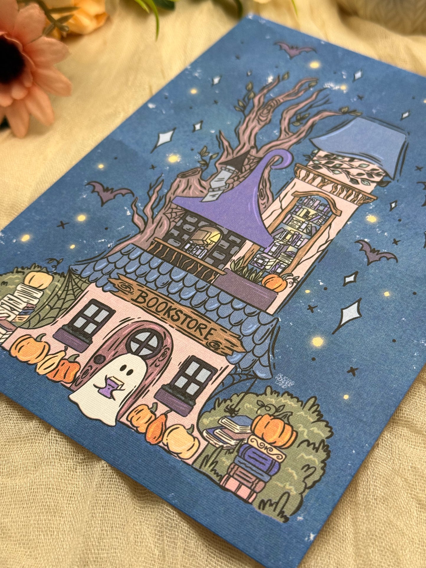 Spooky Bookstore Print