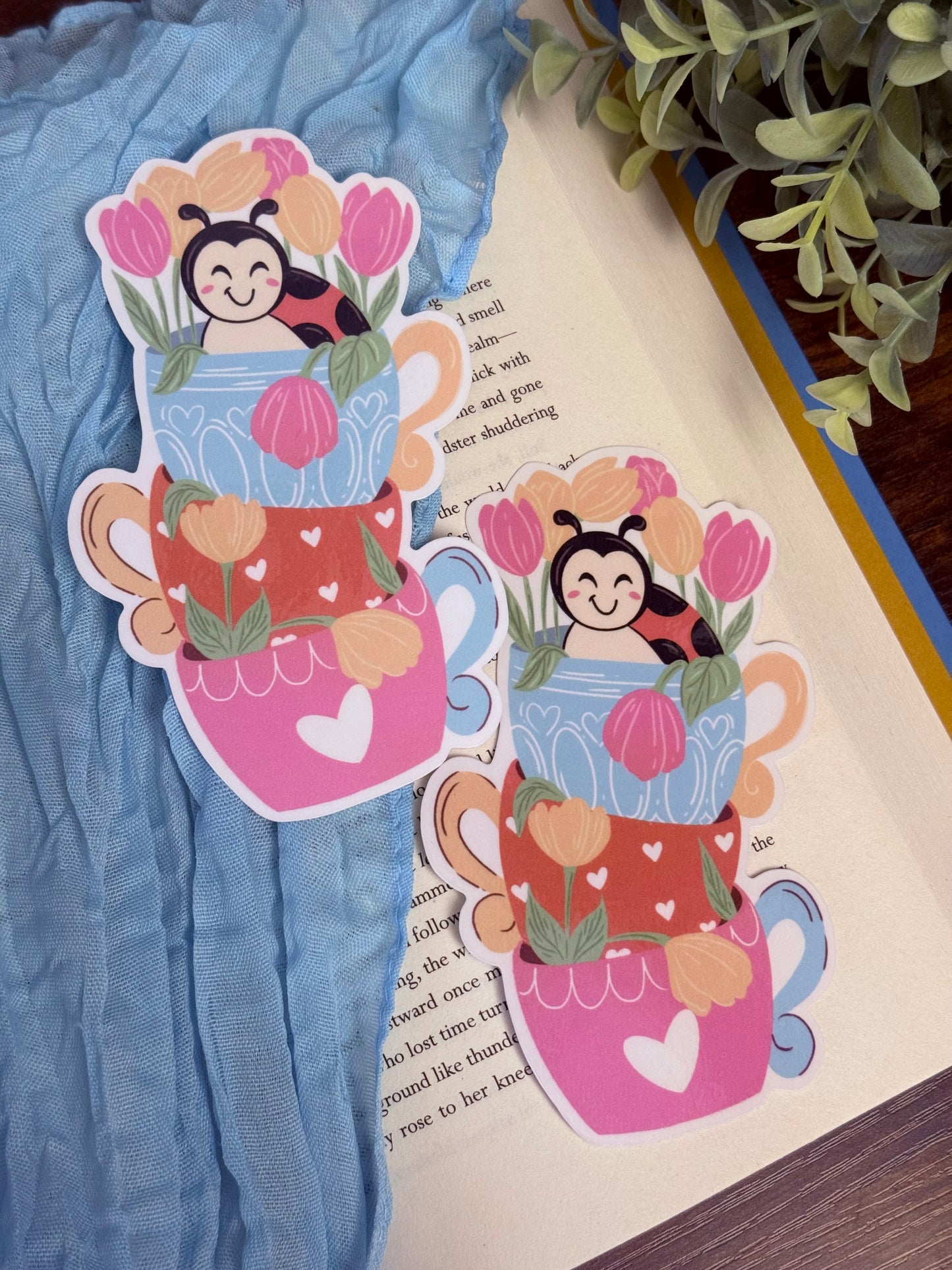 Lucky Ladybug Teacup Bookmark | Teacup Buddies