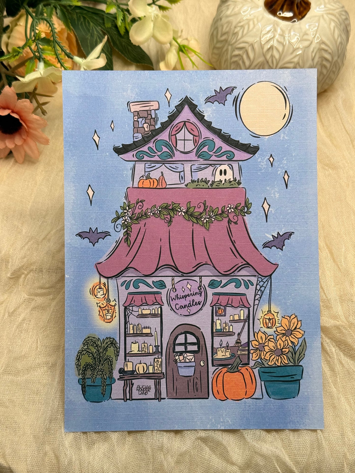 Whispering Candles Shop Print