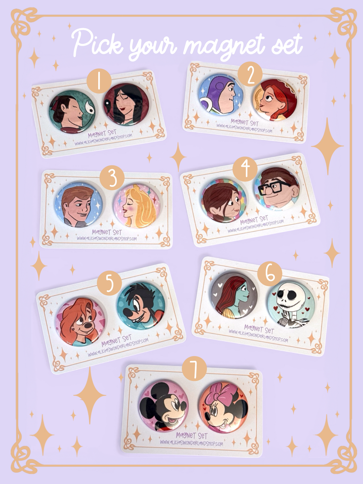 Button Set - Magnet or Pin