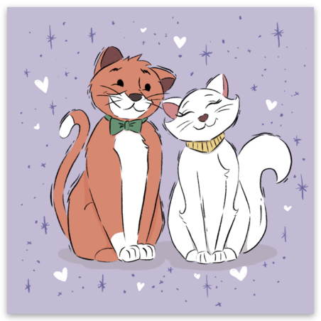 Purrfect Pair Vinyl Sticker