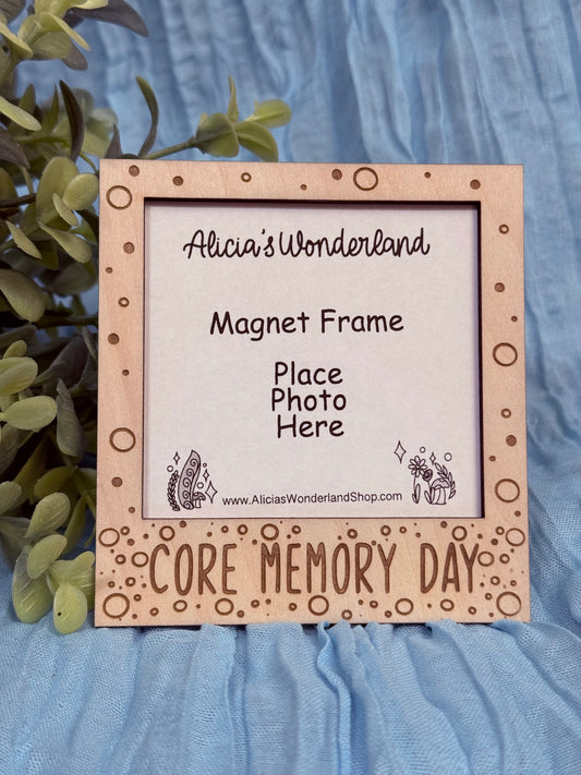 Core Memory Day Magnet Wood Frame