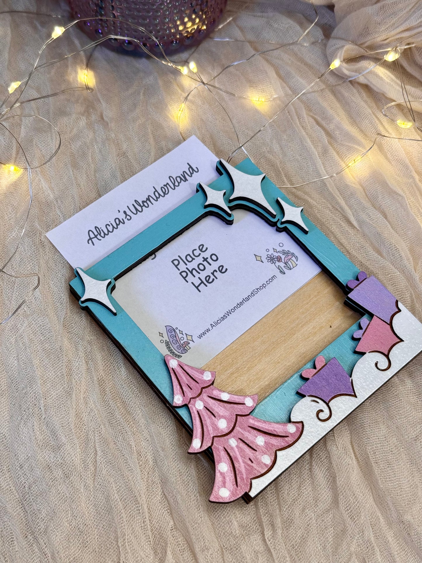 Whimsical Christmas Tree Magnet Frame