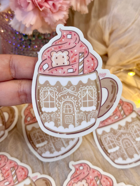 Gingerbread Mug Sticker