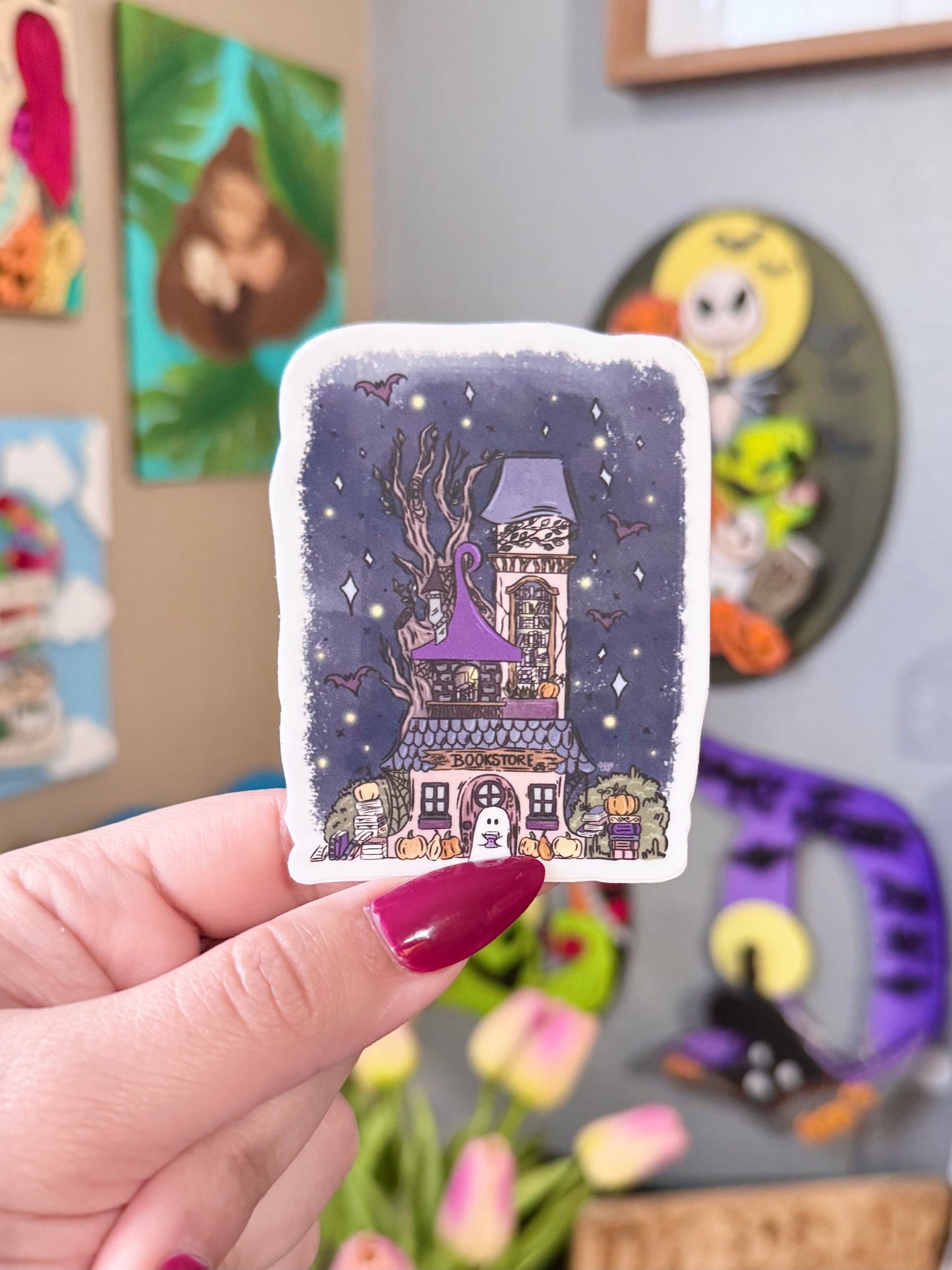 Spooky Bookstore Sticker