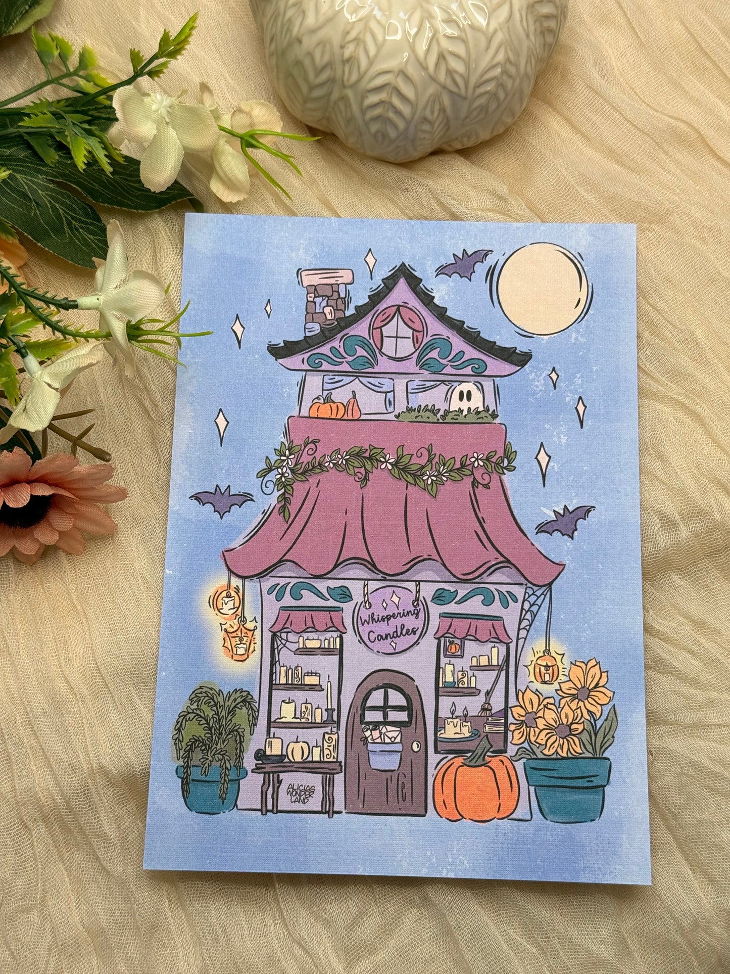 Whispering Candles Shop Print