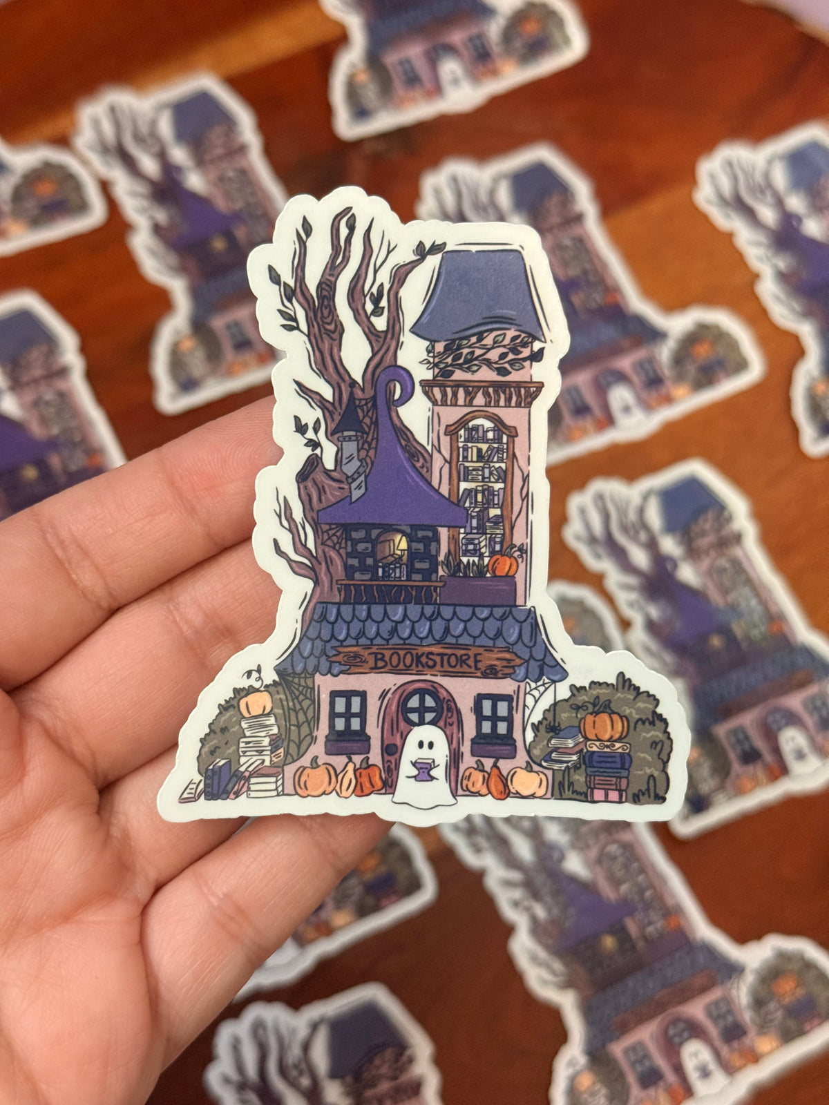 Spooky Bookstore Sticker