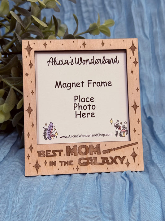 Best Mom Magnet Wood Frame