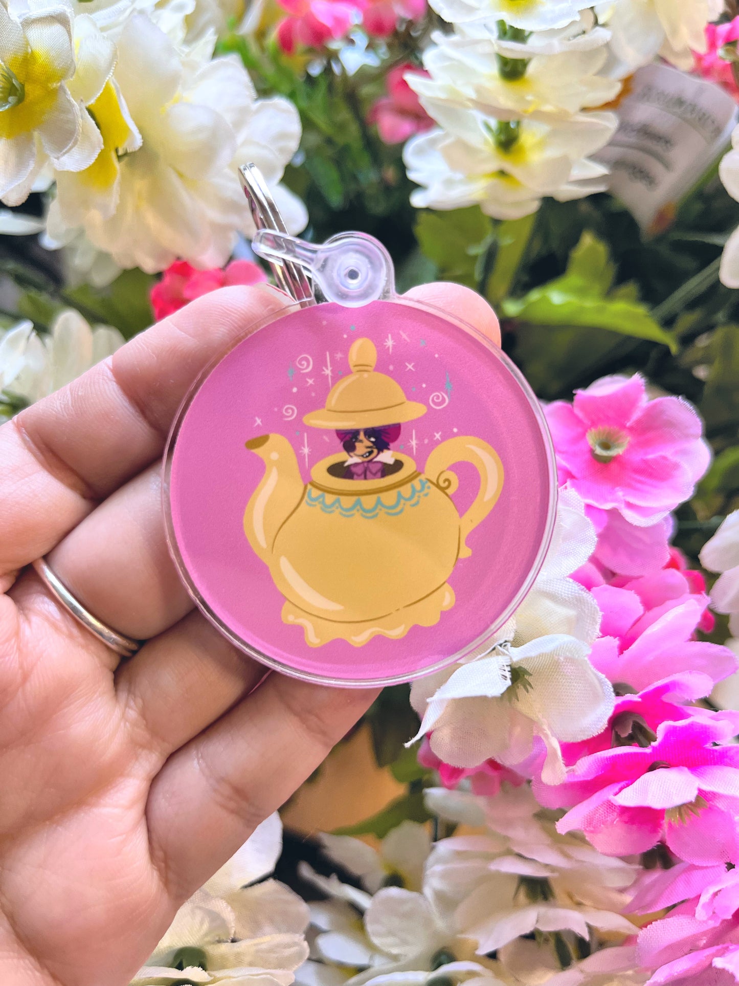 Tea Pot Mouse Acrylic Keychain
