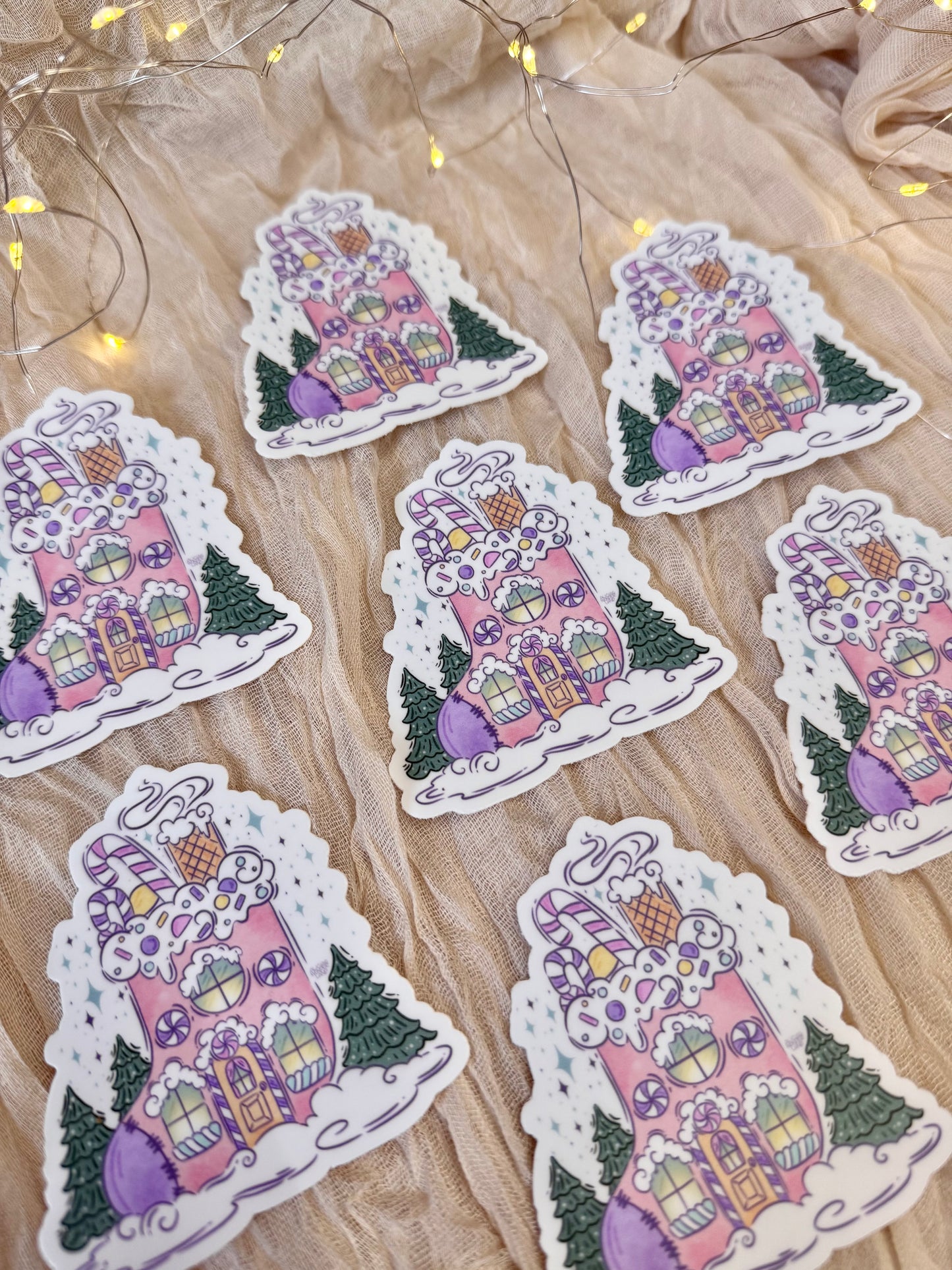 Candy Stocking House Sticker