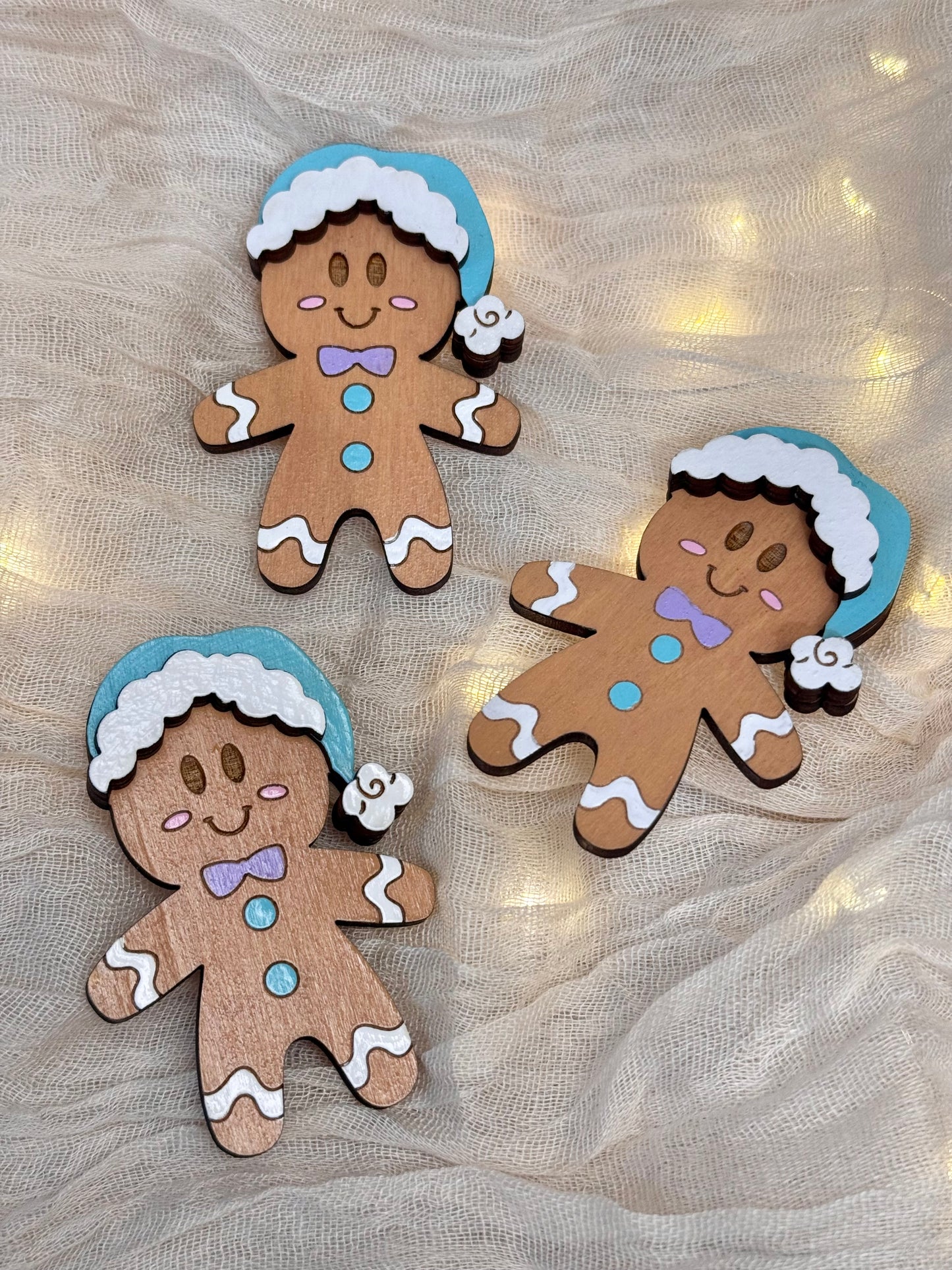 Gingerbread Wood Pin