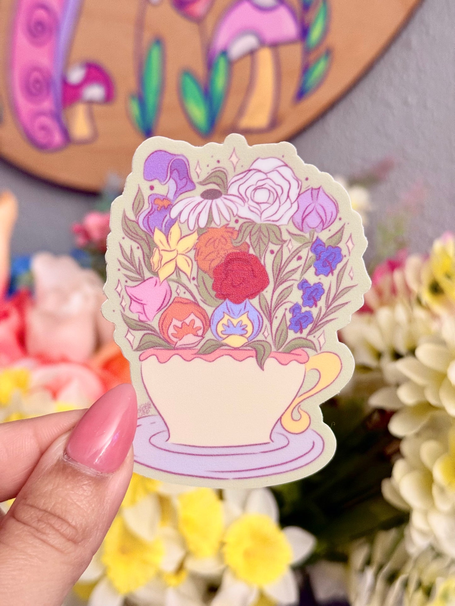 Golden Afternoon Tea Sticker | Teacup Buddies