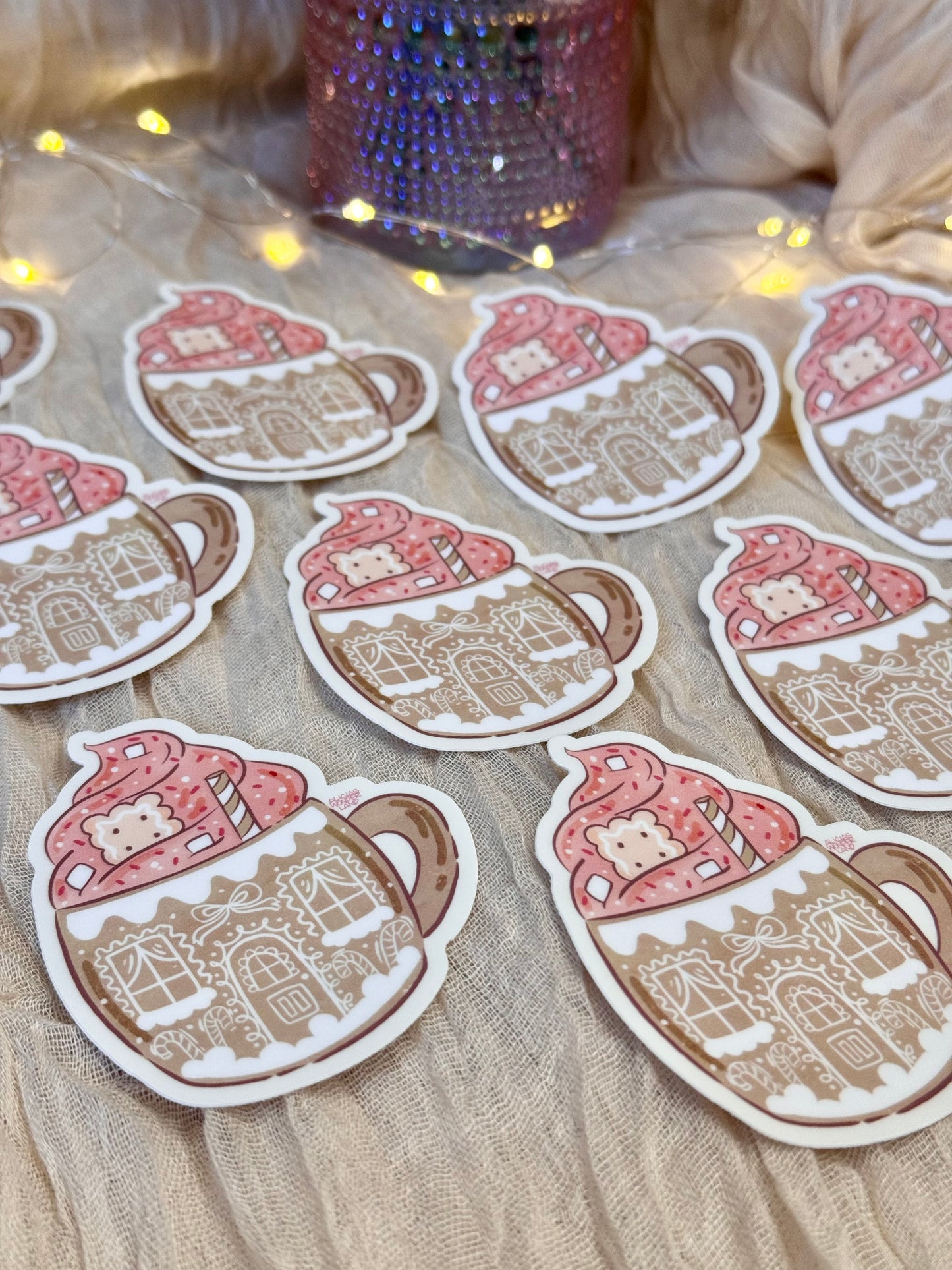 Gingerbread Mug Sticker