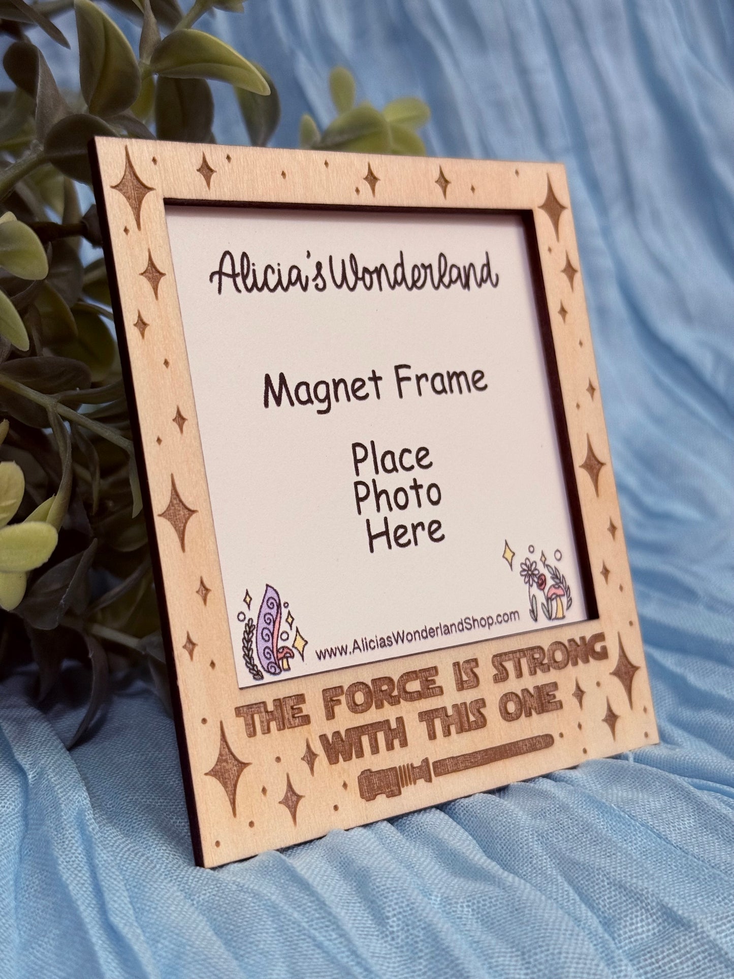The Force Magnet Wood Frame
