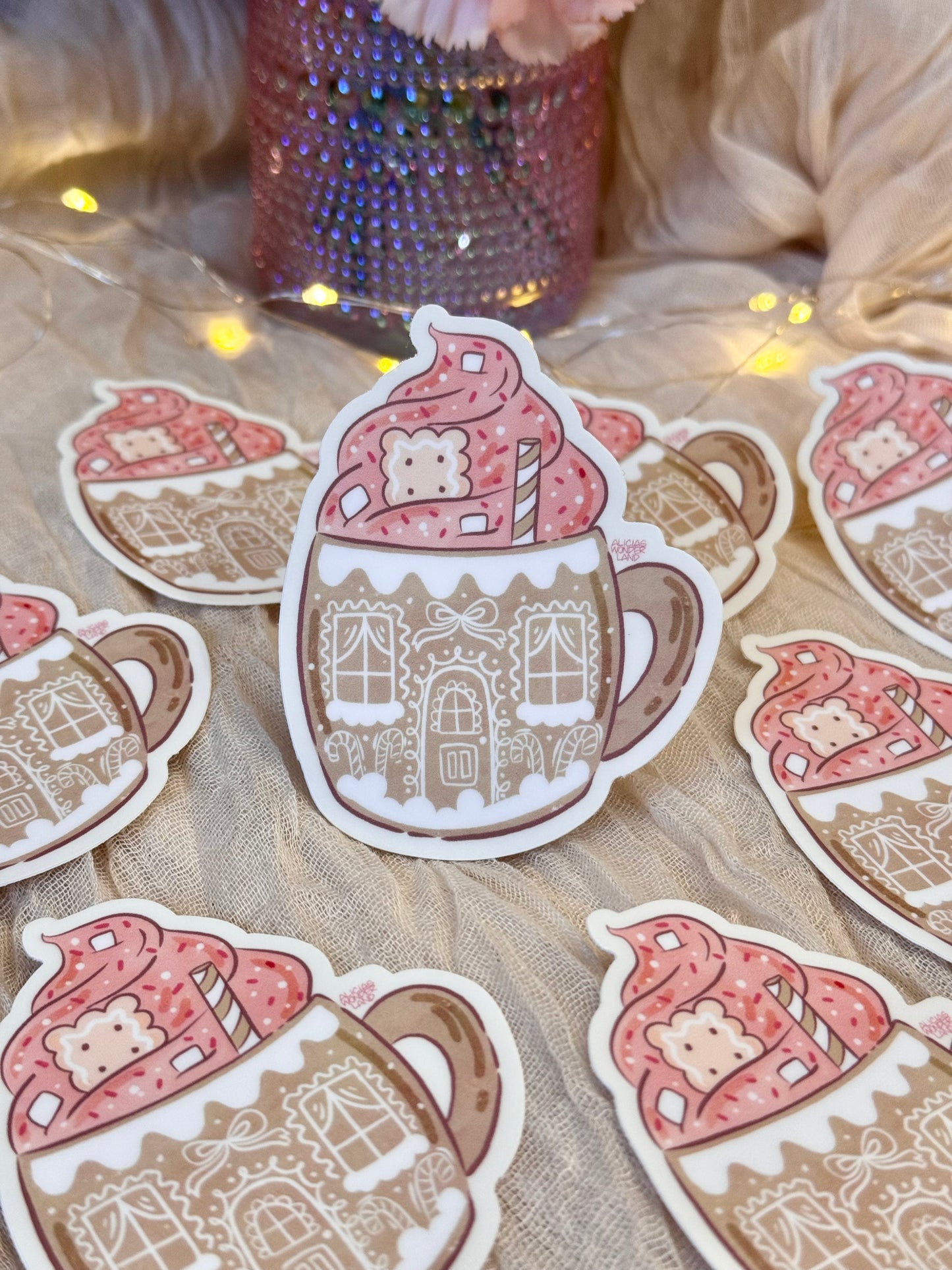 Gingerbread Mug Sticker