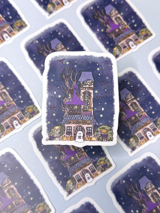 Spooky Bookstore Sticker