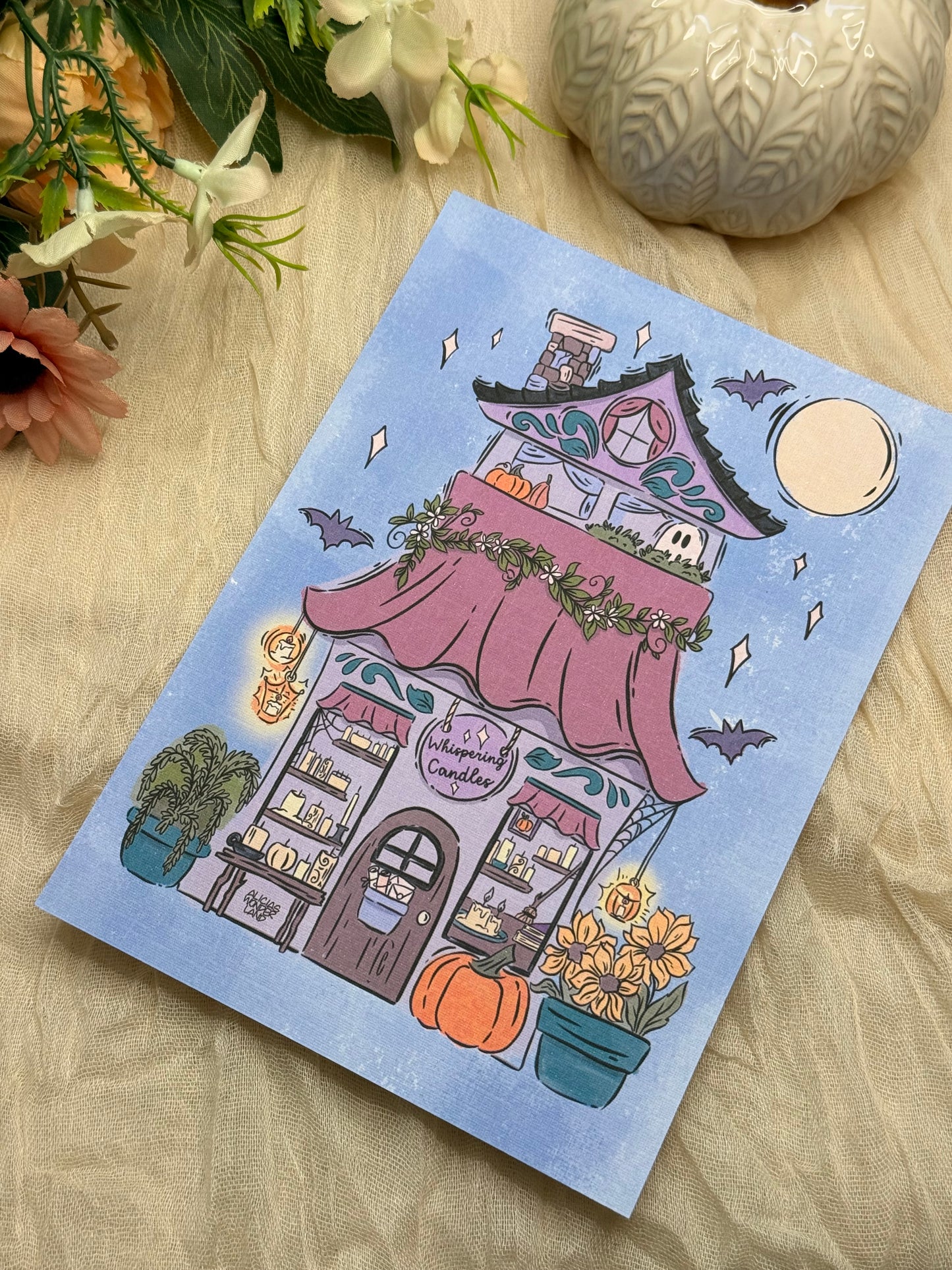 Whispering Candles Shop Print