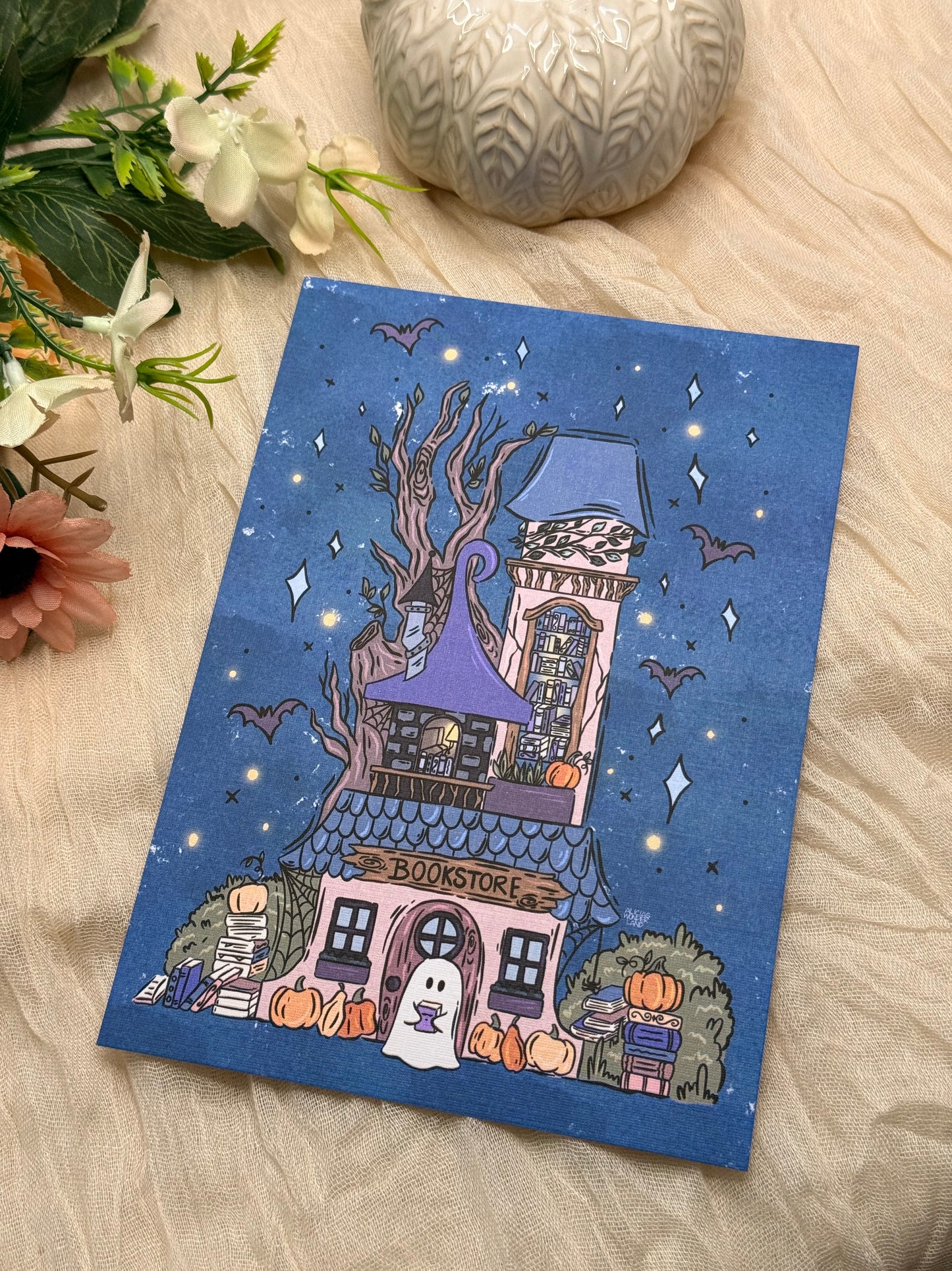 Spooky Bookstore Print