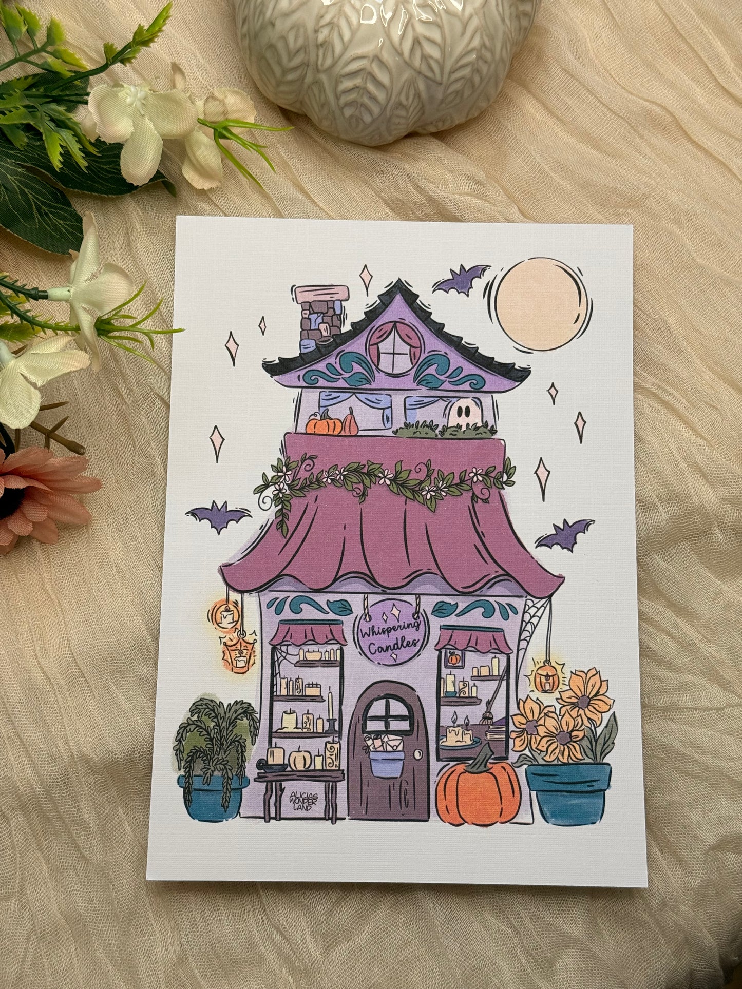 Whispering Candles Shop Print