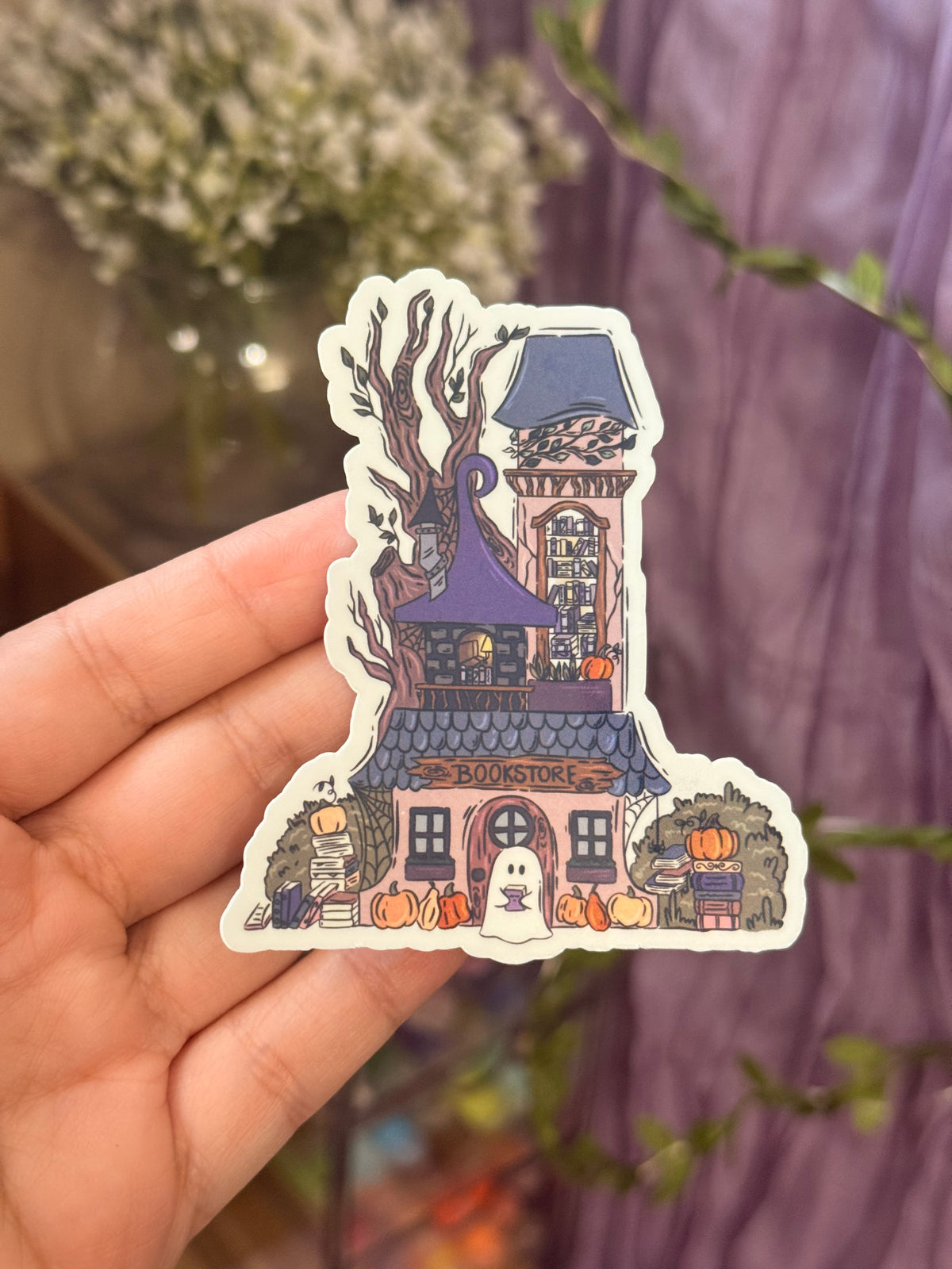 Spooky Bookstore Sticker