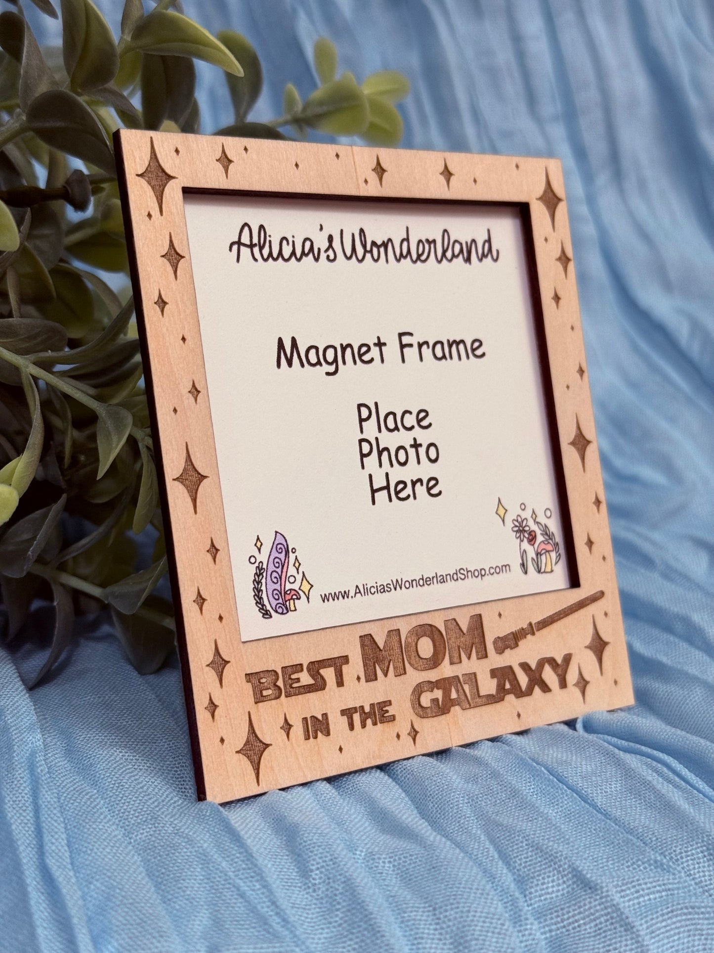 Best Mom Magnet Wood Frame
