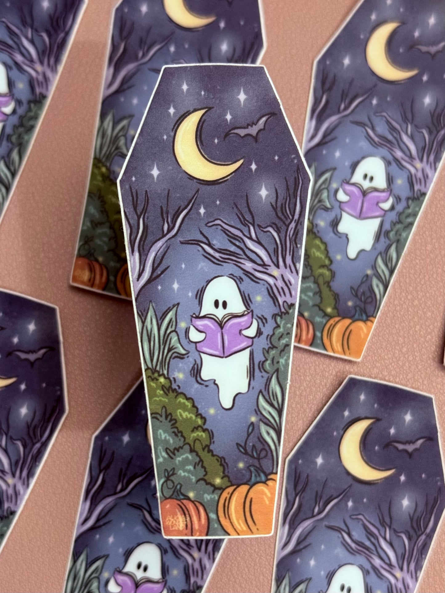 Midnight Reading Stroll Sticker