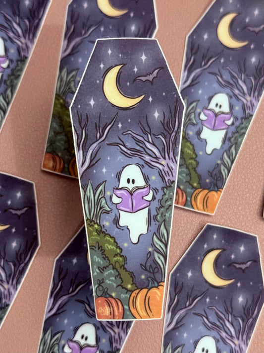 Midnight Reading Stroll Sticker