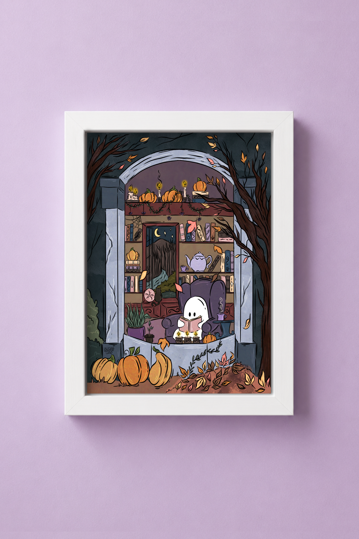 Ghost and his Reading Corner Print