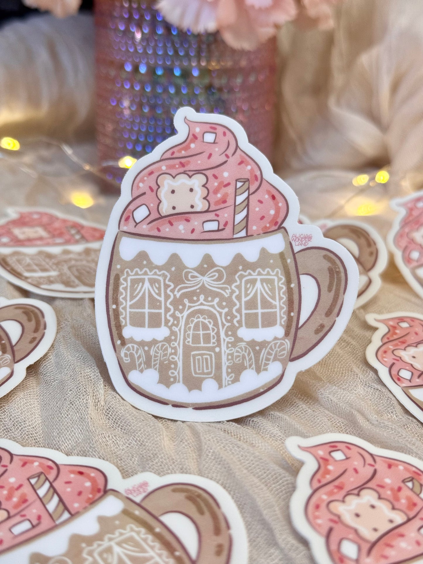 Gingerbread Mug Sticker