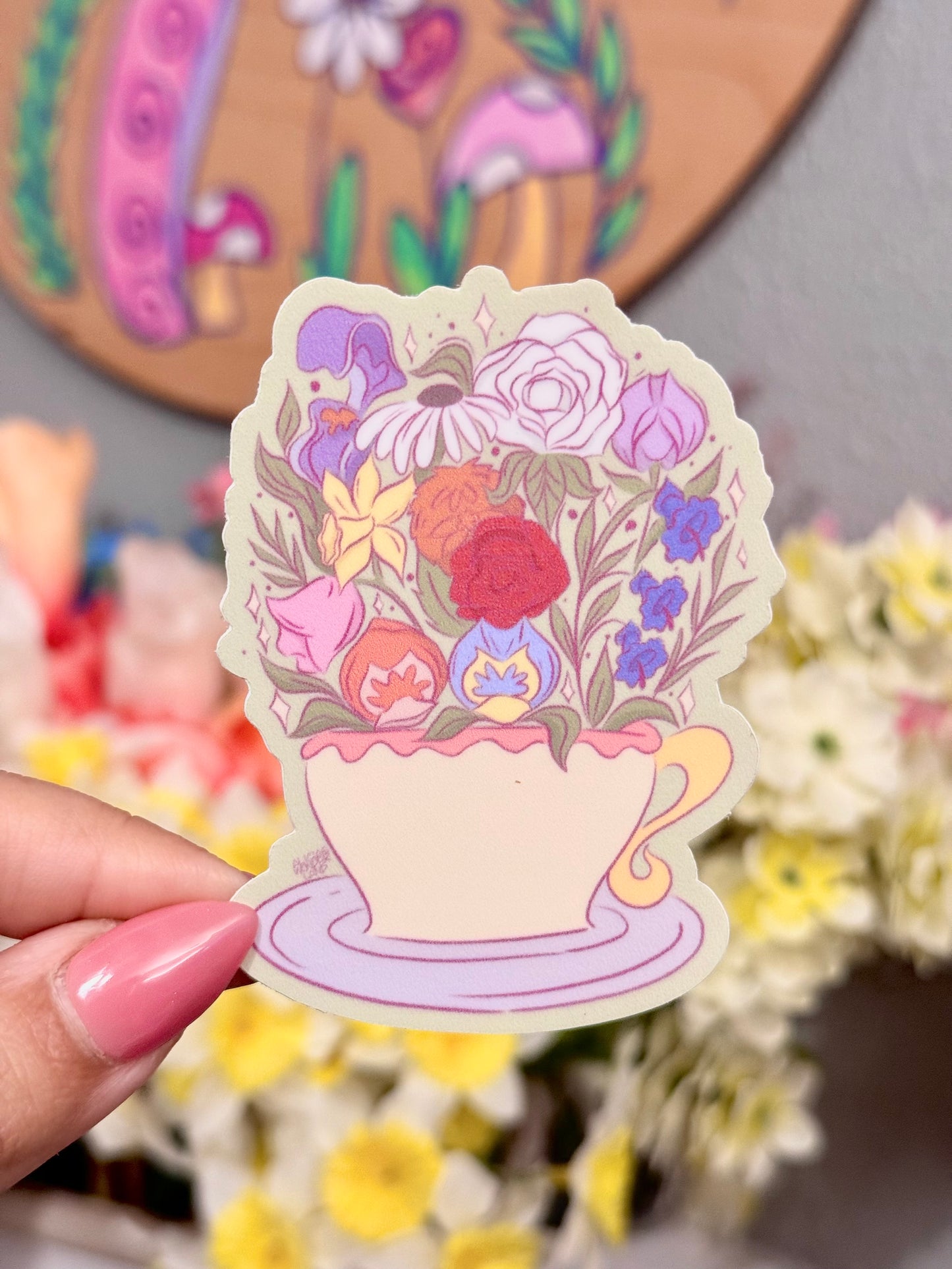 Golden Afternoon Tea Sticker | Teacup Buddies