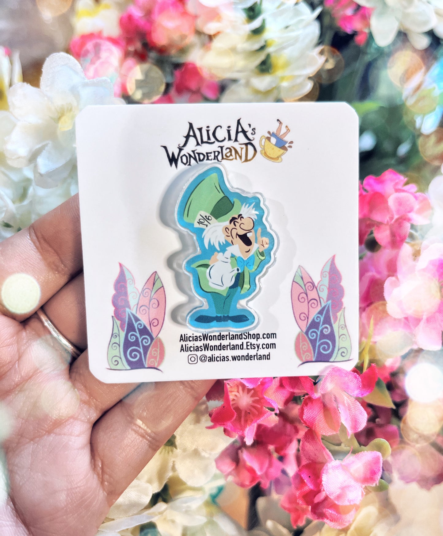 Mad Hatter Acrylic Pin