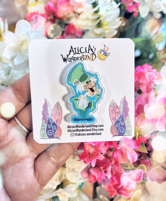 Mad Hatter Acrylic Pin